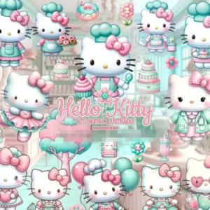 Kit Hello Kitty Tematica Doces Png Para Projetos Criativos