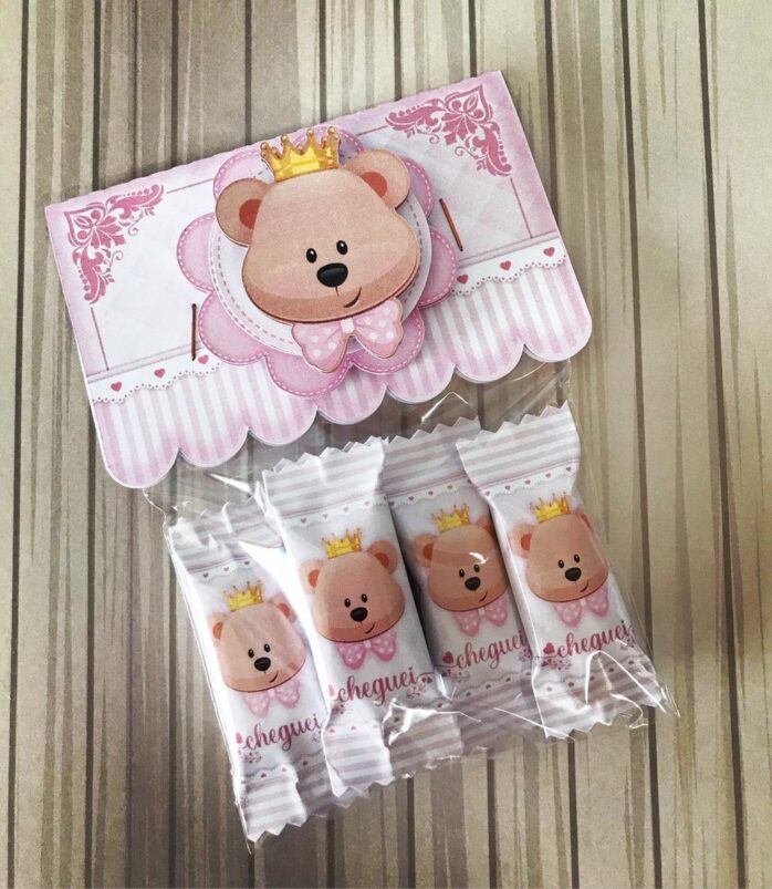 Kit Lembrancinhas Maternidade Ursinha Rosa