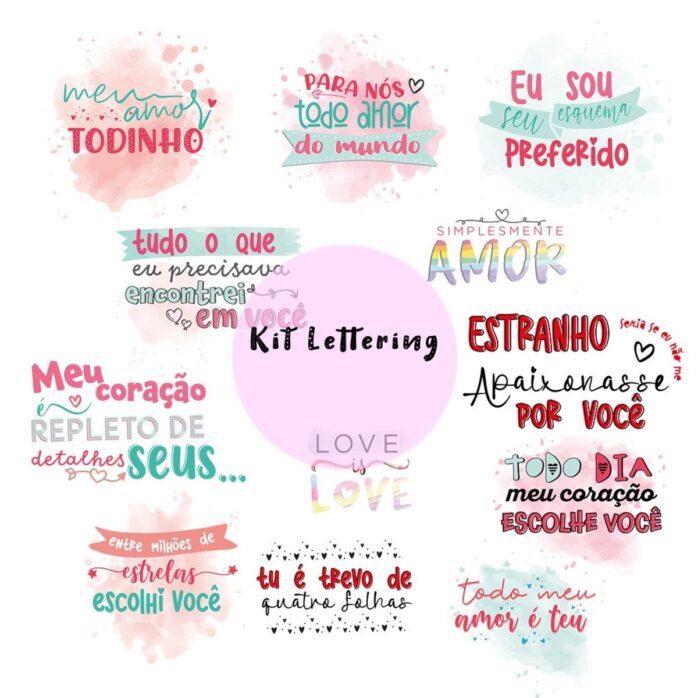Kit Lettering Dia Dos Namorados 5