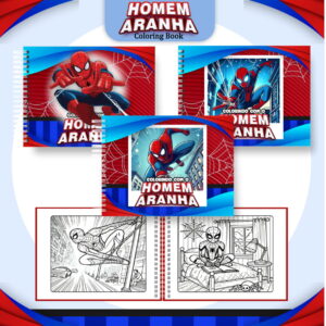 Kit Livro de Colorir Homem Aranha Digital para Imprimir