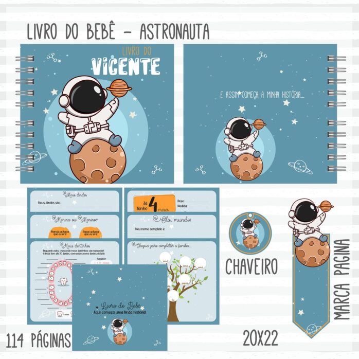 Kit Maternidade Astronauta Menino