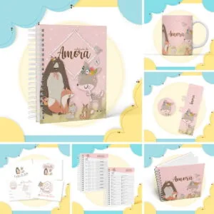 Kit Maternidade Bosque Menina 16 Kit Maternidade Bosque Menina