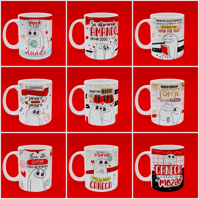 Kit Memes Flork para Sublimação em Canecas