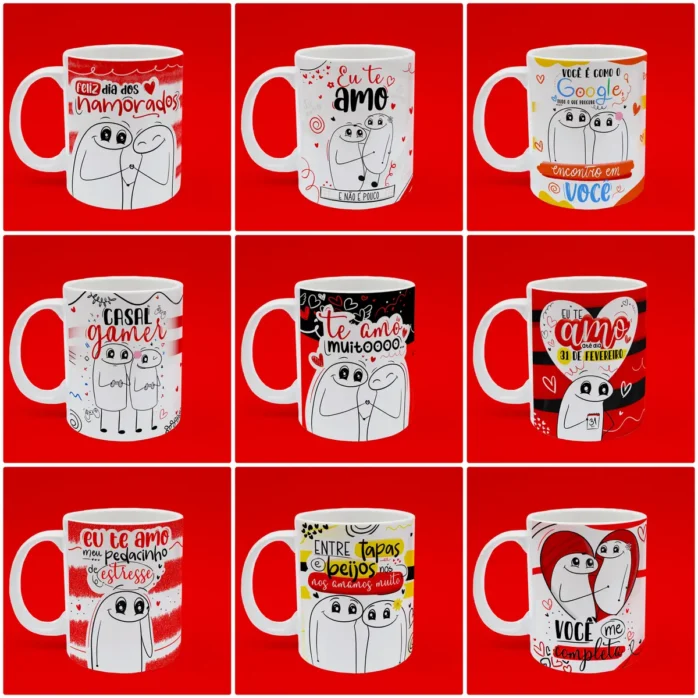 Kit Memes Flork para Sublimação em Canecas