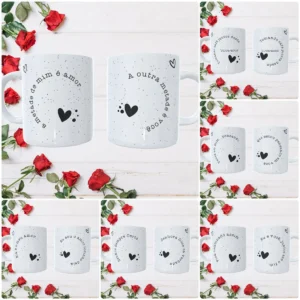 Kit Minimalista para Sublimação Canecas - Dia dos Namorados