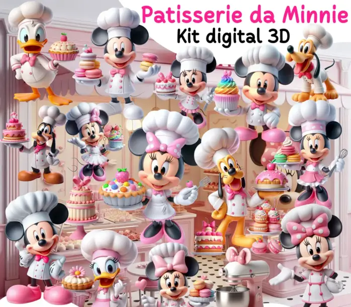 Kit Minnie Patisserie Png Alta Resolucao Para Personalizados 2