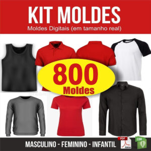 Kit Moldes De Roupas Em Pdf E Corel 800 Tamanho Real Digital