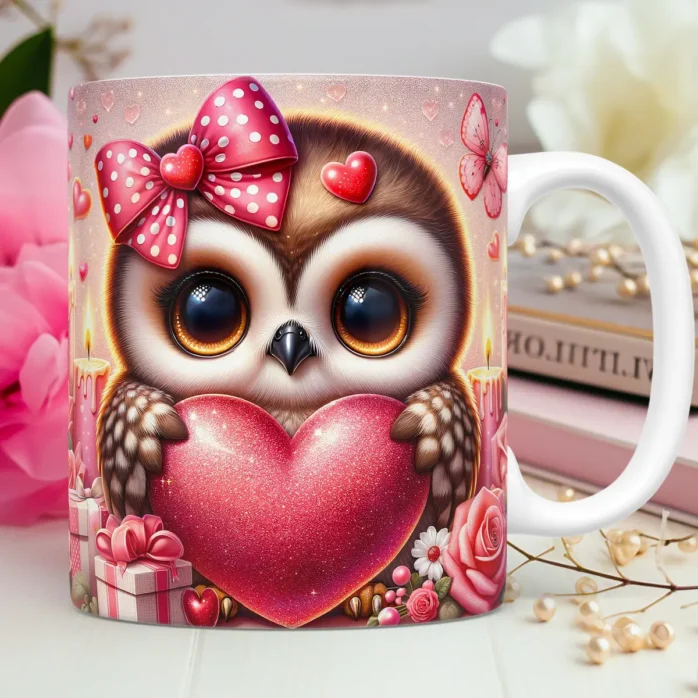 Kit Namorados Animal Love: Artes de Caneca em 3D
