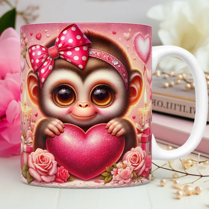 Kit Namorados Animal Love: Artes de Caneca em 3D