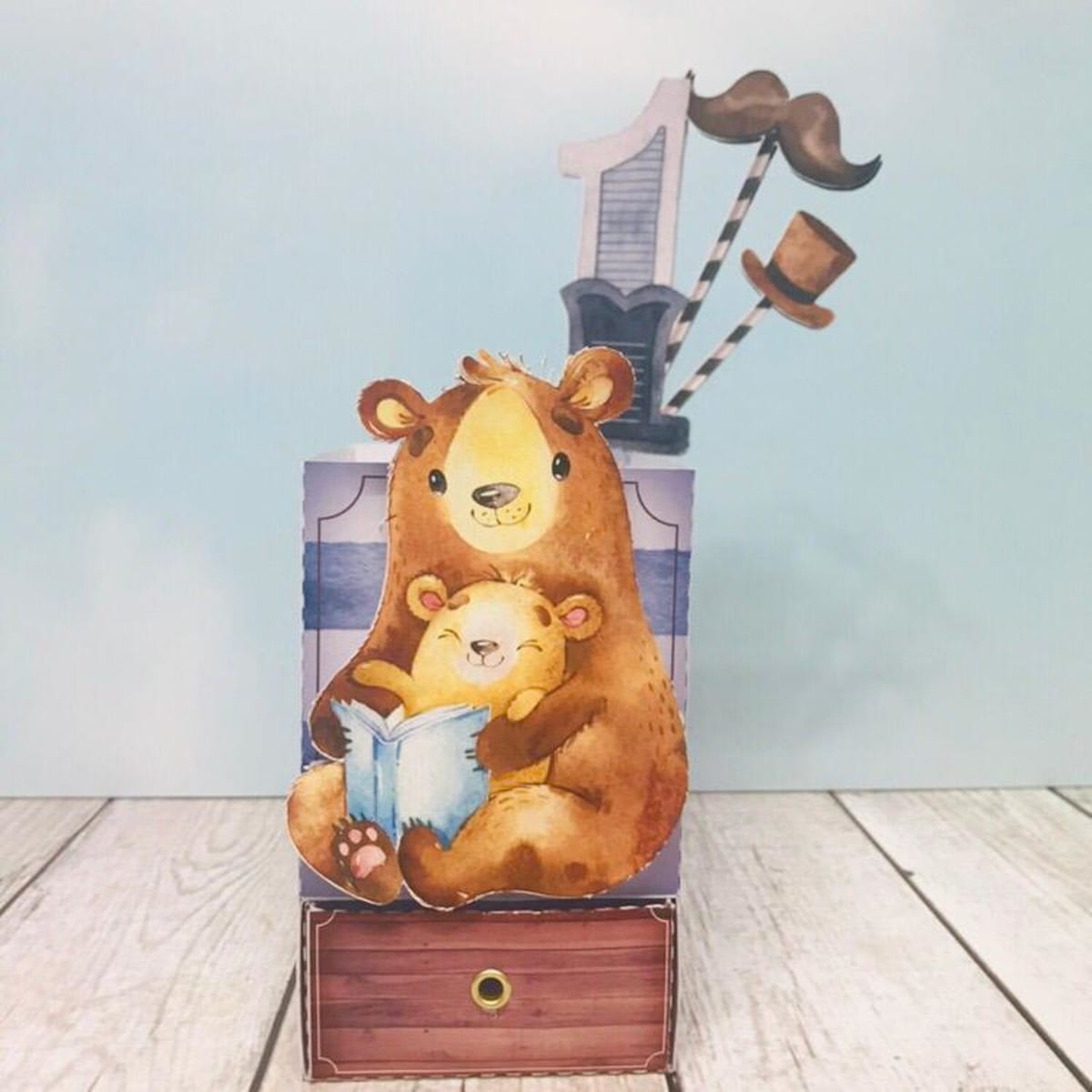 Kit Digital Dia dos Pais Embalagens Personalizadas Urso 3 Kit Digital Dia dos Pais Embalagens Personalizadas Urso - Imagem 3