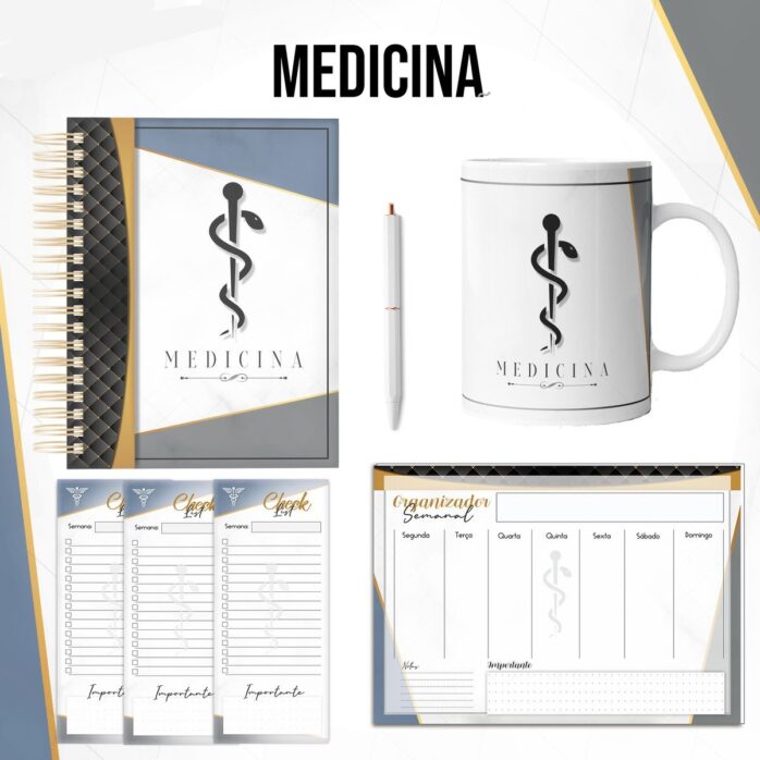 Kit para Encadernação Medicina Masculina