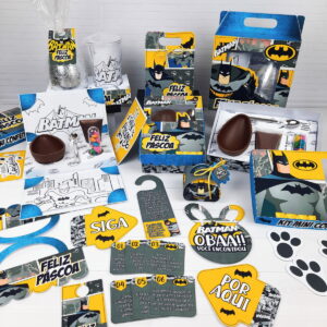 Kit Páscoa Batman Arquivo Digital para Imprimir e Montar