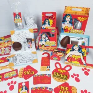 Kit Páscoa Mulher Maravilha 13 Kit Páscoa Mulher Maravilha