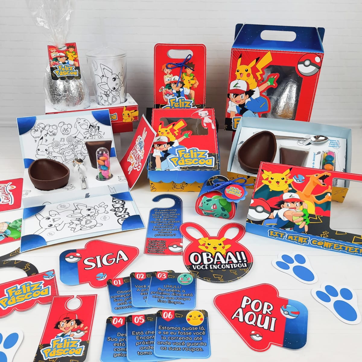 Kit Páscoa Pokémon Digital para Imprimir e Editar 1 Kit Páscoa Pokémon Digital para Imprimir e Editar