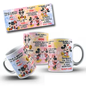 Kit Personalizado Mickey e Minnie para Sublimação de Caneca