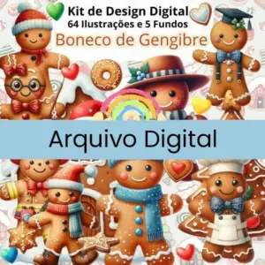 Kit Png Bonecos De Gengibre Para Artesanato E Personalizacao 2