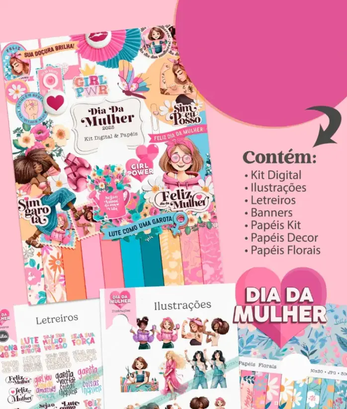 Kit Png Dia Da Mulher Designs Exclusivos Para Personalizacao 2