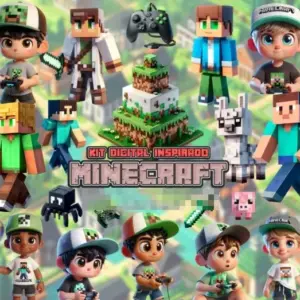 Kit Png Minecraft Para Scrapbooking E Sublimacao