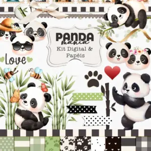 Kit Png Pandas Fofos Para Personalizados E Projetos Criativos