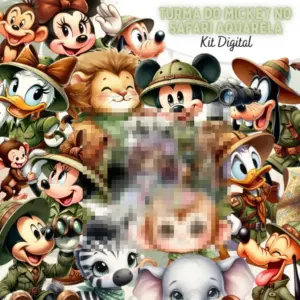 Kit Png Turma Do Mickey Safari Para Personalizacao Criativa