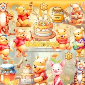 Kit Png Ursinho Pooh 3d Para Personalizacao Criativa