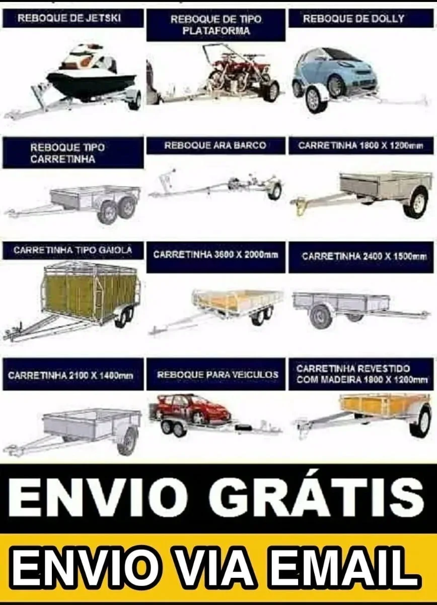 Kit Projetos Fabricação De Carretinha Reboque Fazendinha