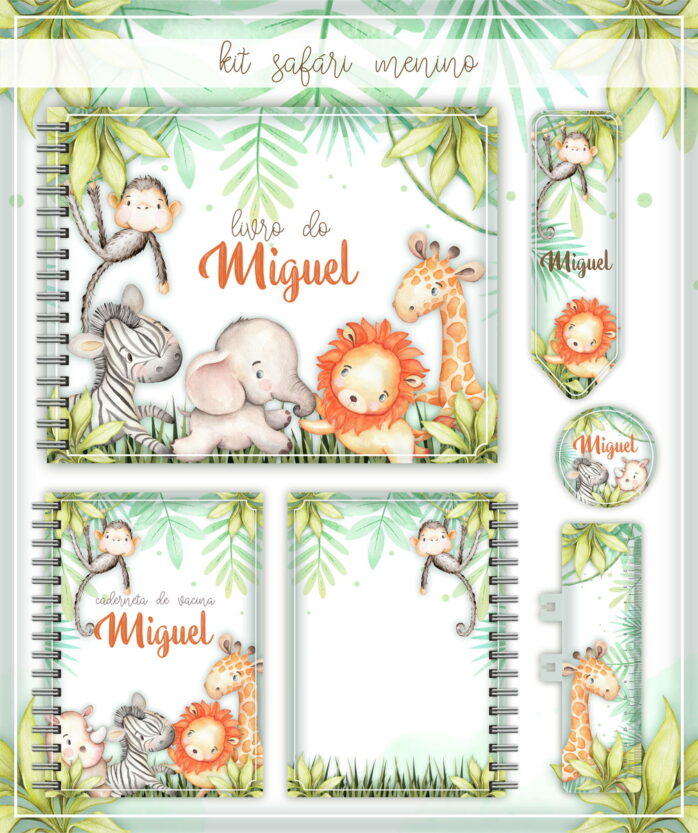Kit Safari Aquarela Menino
