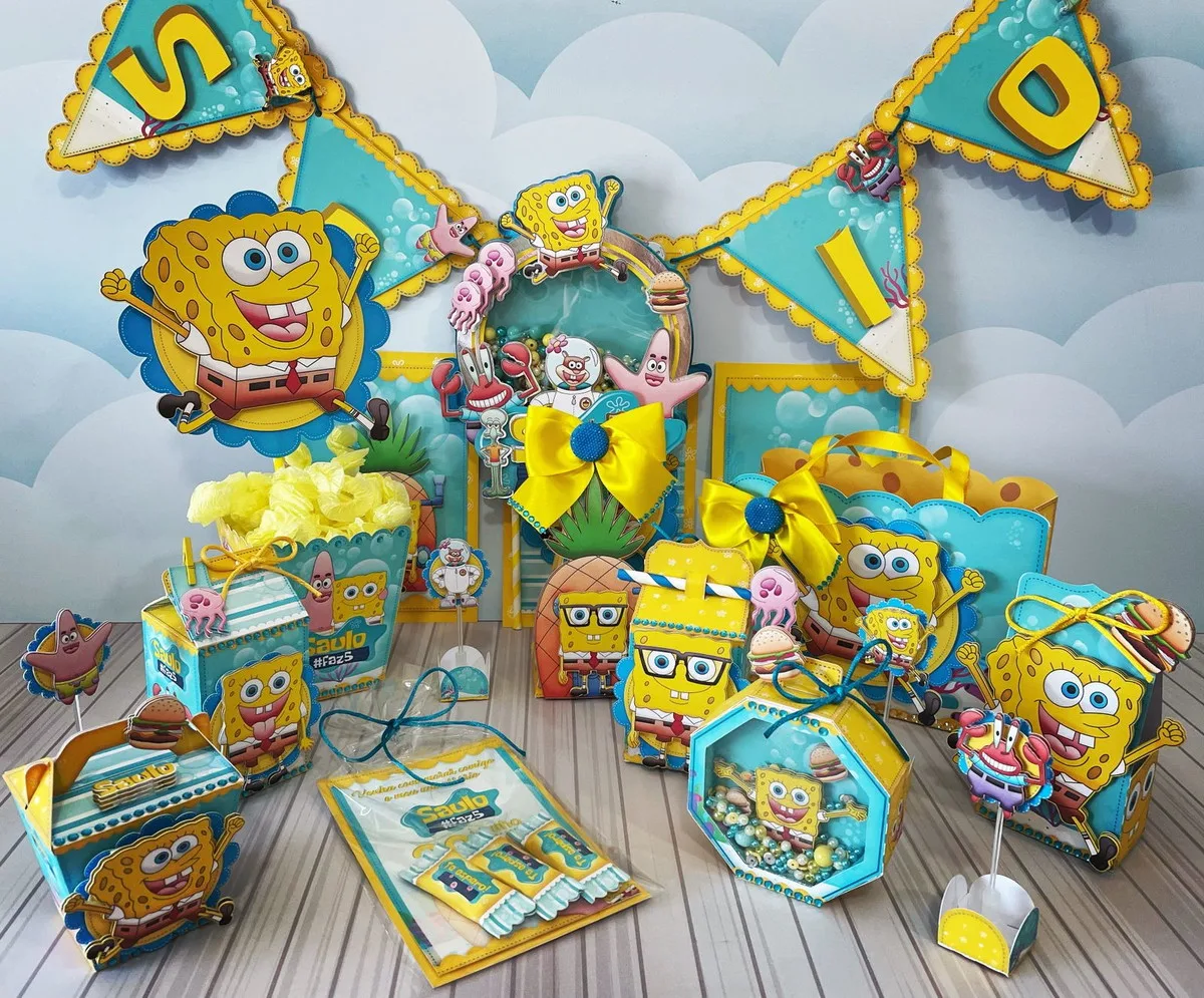 Kit Só um bolinho Bob Esponja 1 Kit Só um bolinho Bob Esponja
