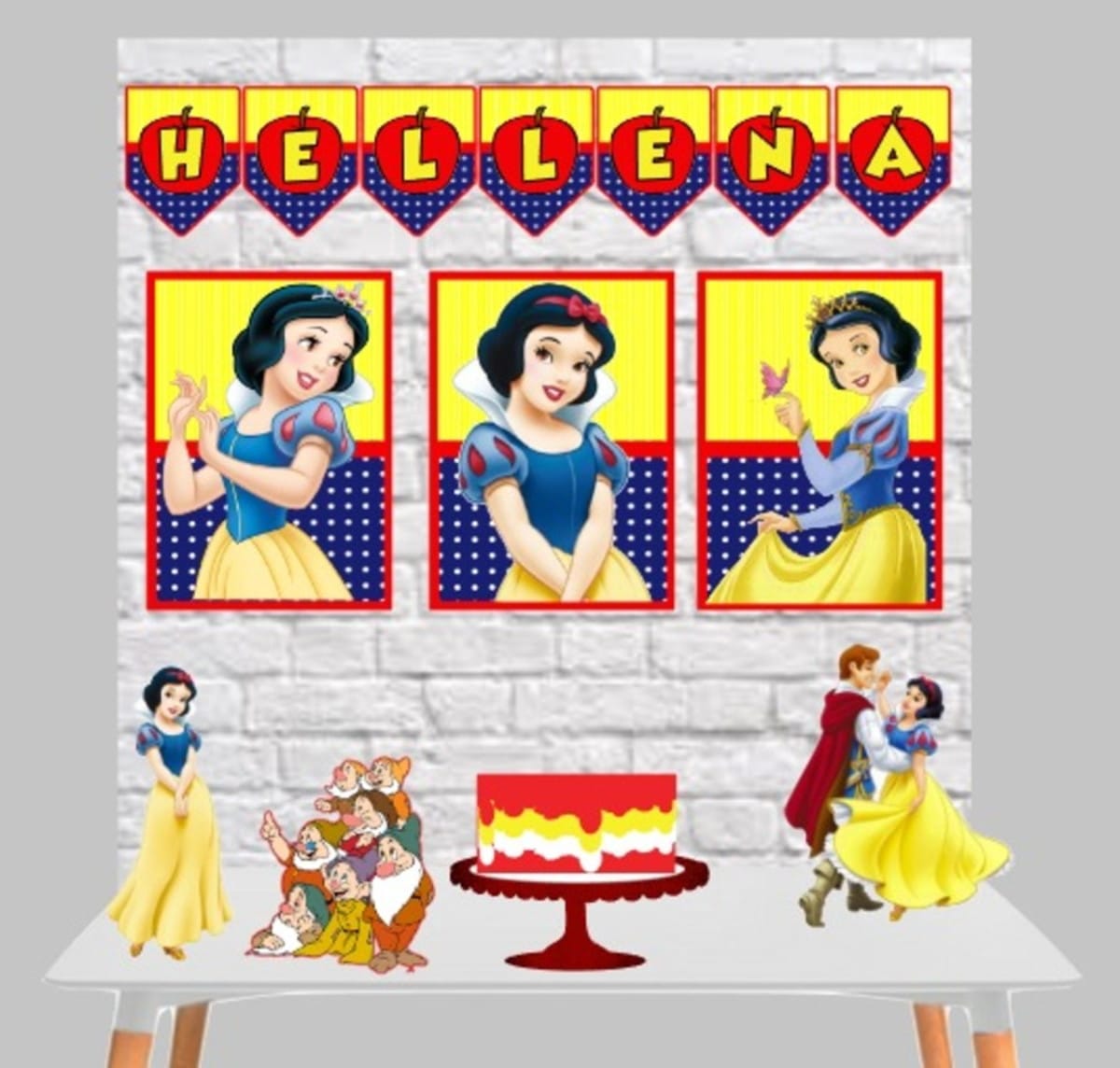 Kit Festa Branca de Neve Digital para Imprimir 1 Kit Festa Branca de Neve Digital para Imprimir