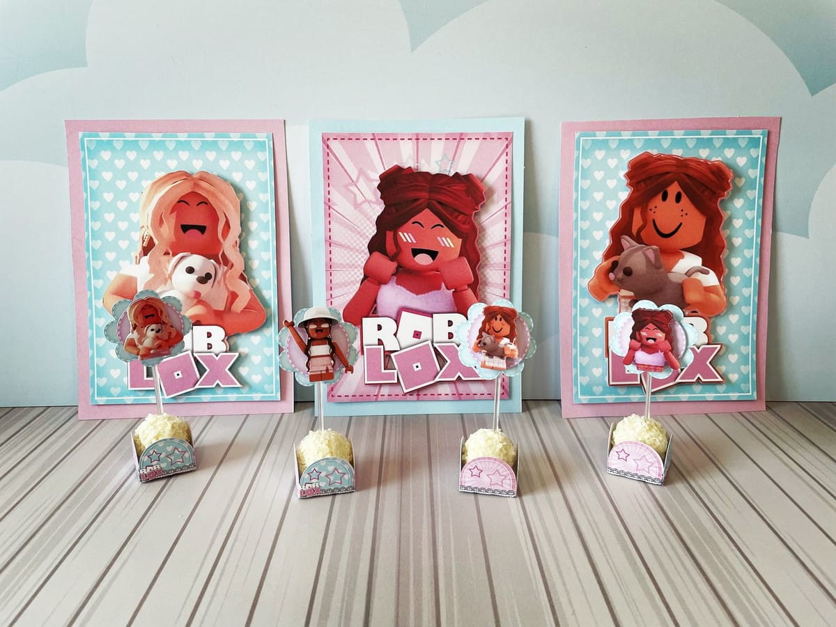 Kit Festa Roblox Menina Digital para Personalizar 4 Kit Festa Roblox Menina Digital para Personalizar - Imagem 4