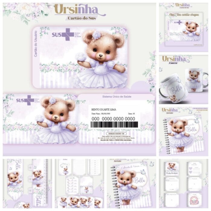 Kit Ursinha Lavanda