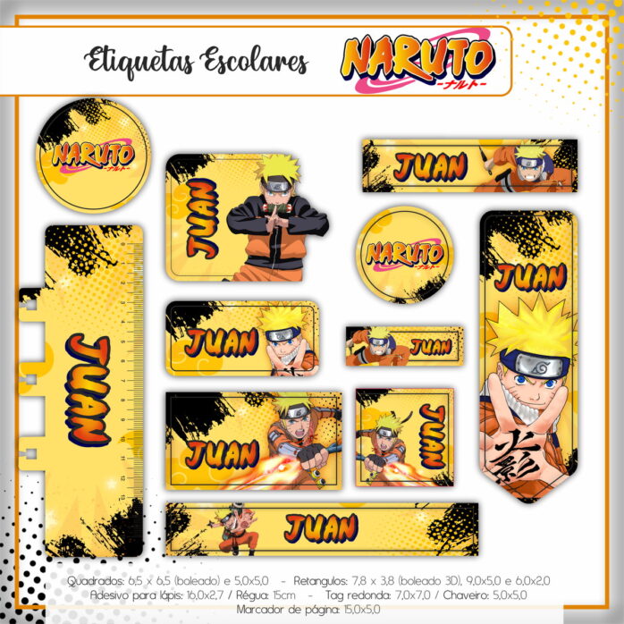 KIT VOLTA AS AULAS NARUTO