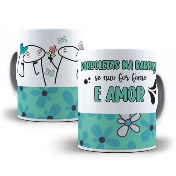 Kits de Arte Florks Sublimação Canecas - Dia dos Namorados