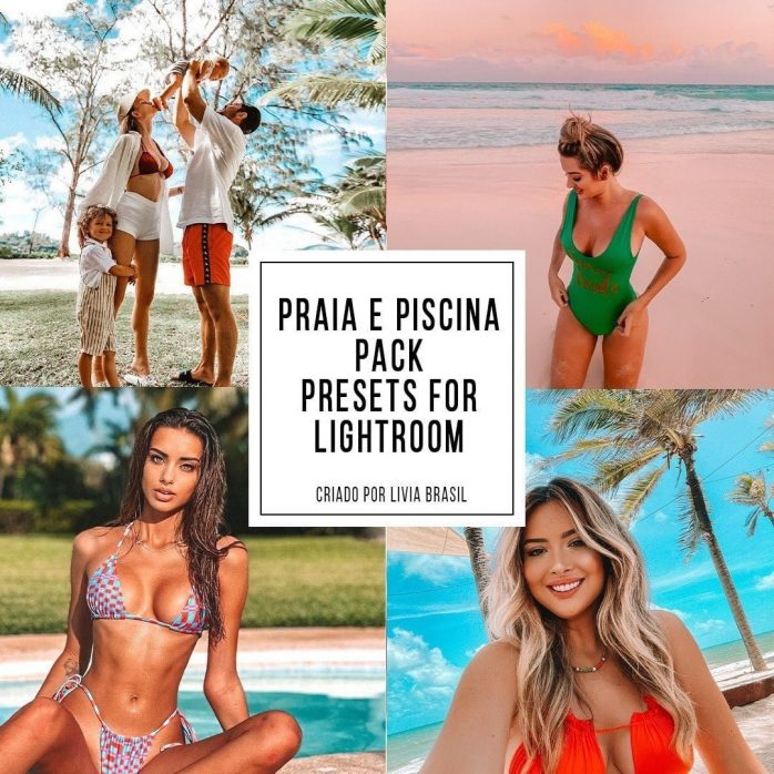 Lb Presets Lightroom Praia E Piscina Pack Filtros Efeitos