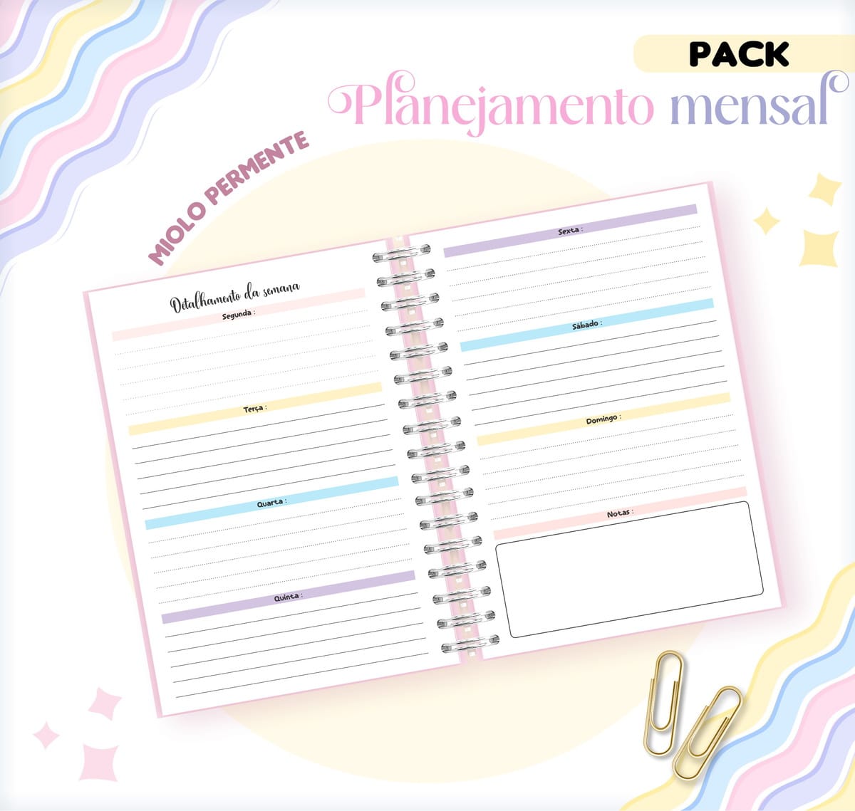Lista de Tarefas Mensais em PNG e PDF para Planner 3 Lista de Tarefas Mensais em PNG e PDF para Planner - Imagem 3