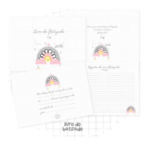 Livro Batizado Arco Íris Menina
