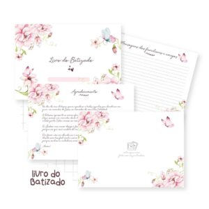 Livro Batizado Borboleta