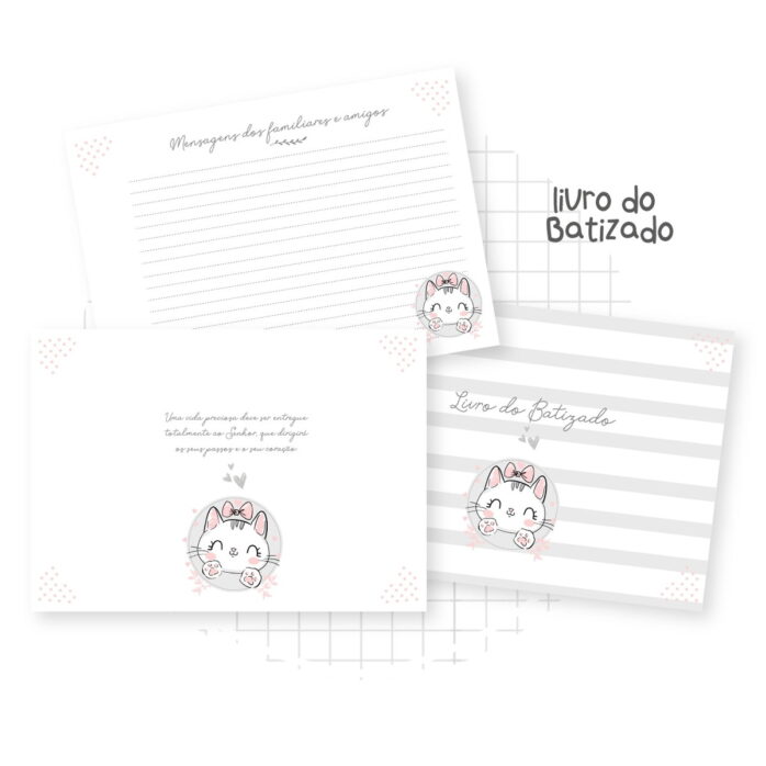Livro Batizado Gatinha