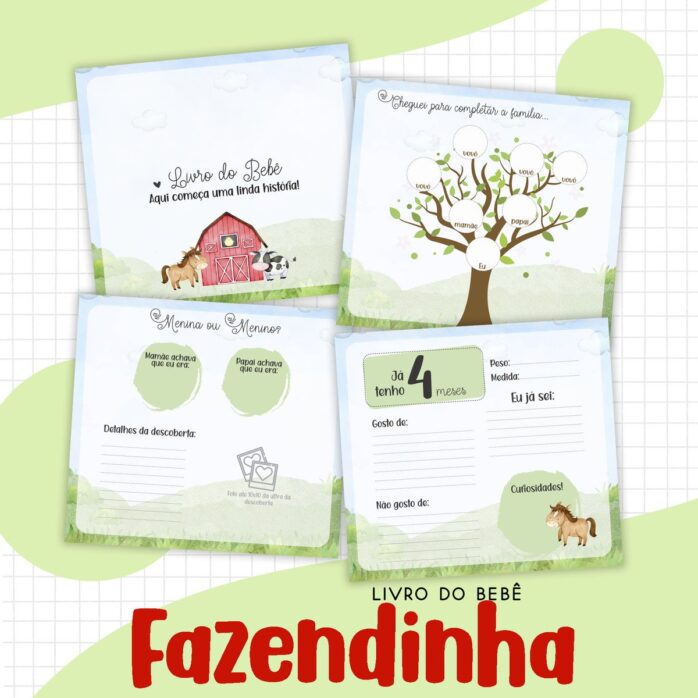 Livro bebê Fazendinha Menino