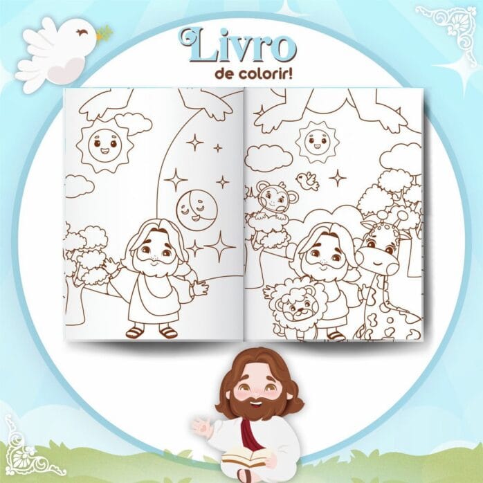 Livro Colorir Religioso Infantil