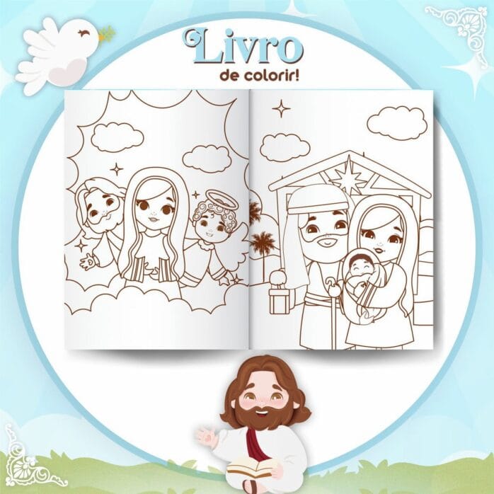 Livro Colorir Religioso Infantil