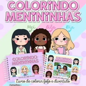 Livro de Colorir Digital: Menininhas em PDF