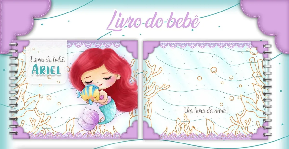 Livro do Bebê A Pequena Sereia Ariel- Arquivo Digital
