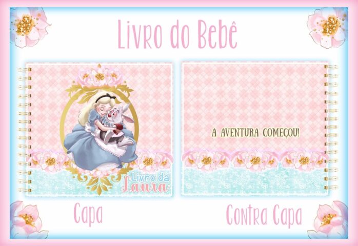 Livro do bebê Alice no Pais das Maravilhas
