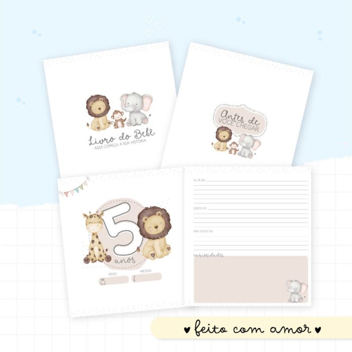 Livro do Bebê Animais Cute Menino