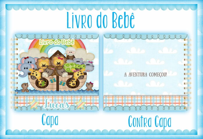 Livro do Bebê Arca de Noé Menino