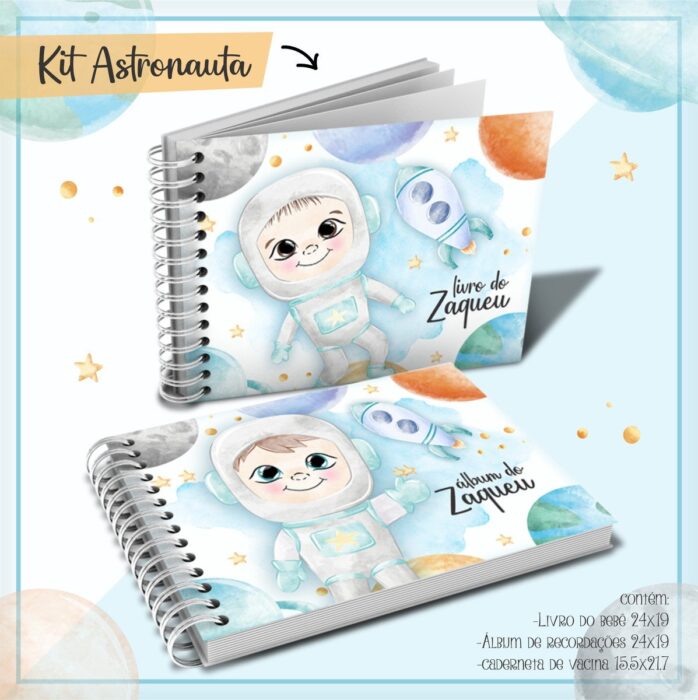 Livro Do Bebê Astronauta Aquarela