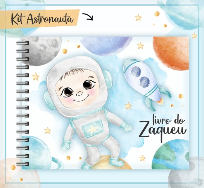 Livro Do Bebê Astronauta Aquarela