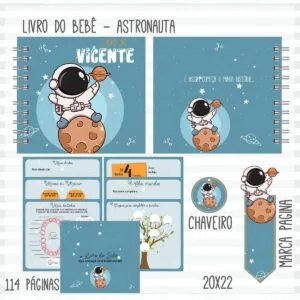 Livro do Bebê Astronauta Menino 1 12 Livro do Bebê Astronauta Menino 1