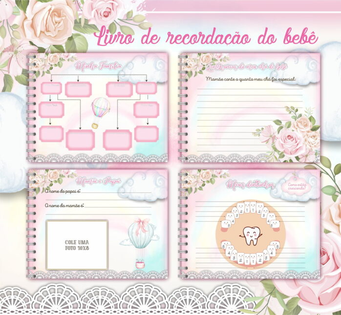 Livro do Bebê Balão Rosa